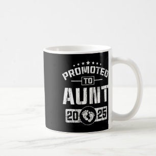Caneca De Café Promovido A Tia Est. 2025 Engraçado Tia Em Breve