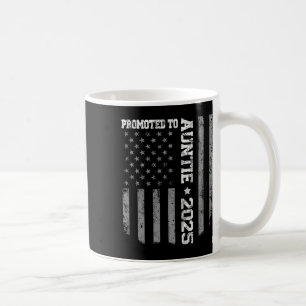 Caneca De Café Promovido À Tia Est 2025 Vintage - Bandeira Americ