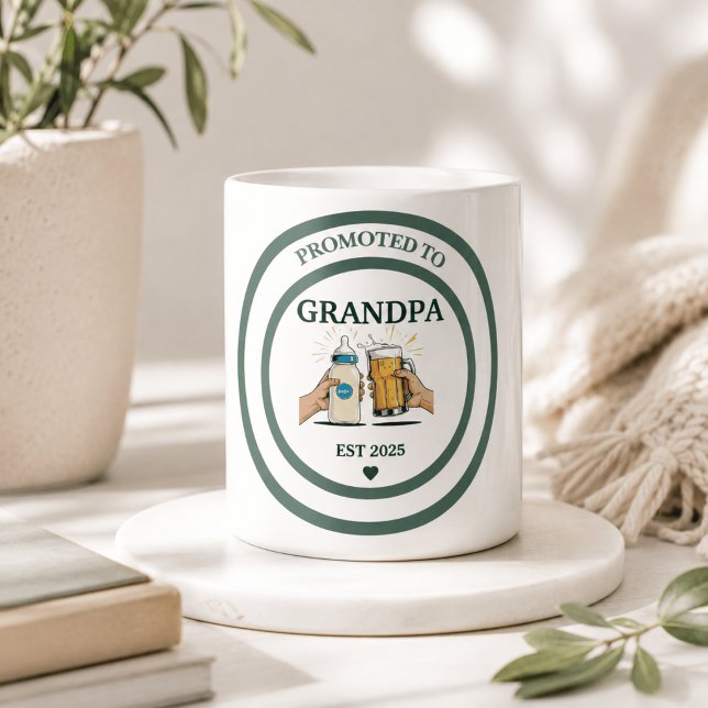 Caneca De Café Promovido a Vovô Est. 2025 (Criador carregado)