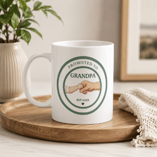 Caneca De Café Promovido a Vovô Est. 20XX