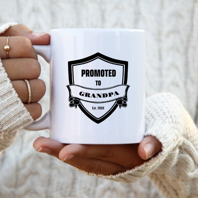 Caneca De Café Promovido ao vovô (Criador carregado)