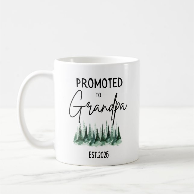 Caneca De Café Promovido Ao Vovô Mug 2025, Avô Mug Est 2025 (Esquerda)