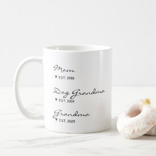 Caneca De Café Promovido De Avós Cachorros Para Avós Humanos