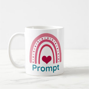 Caneca De Café Prompt Viva Magenta Boho Arco-Íris