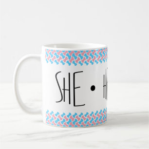 Caneca De Café Pronomes Ela/Dela/Dele