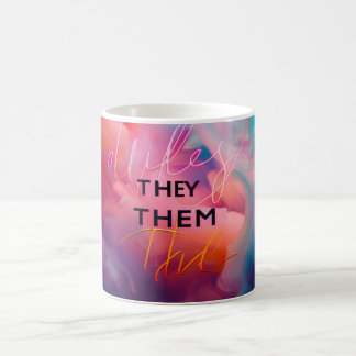 Caneca De Café Pronons de Gênero Eles/Eles Mug de Arte Digital