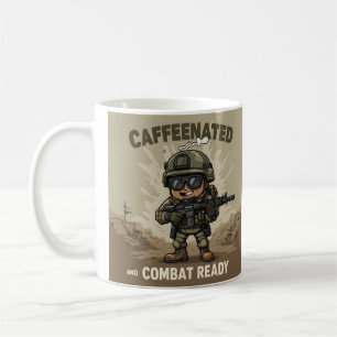 Caneca De Café Pronta para café e combate - Mug de café Patriótic