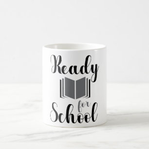 Caneca De Café Pronto Para A Cotação Do Livro Escolar