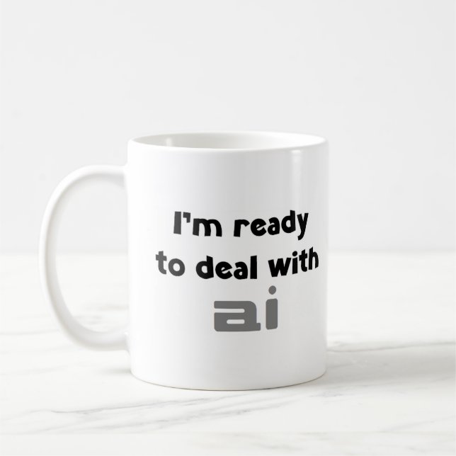 Caneca De Café pronto para lidar com ia (Esquerda)