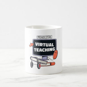 Caneca De Café Pronto para o ensino virtual