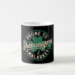 Caneca De Café Propenso a Travessuras e Bobagens Dia de São Patrí