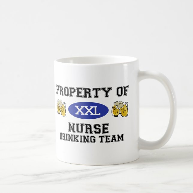 Caneca De Café Propriedade da equipe do bebendo da enfermeira (Direita)
