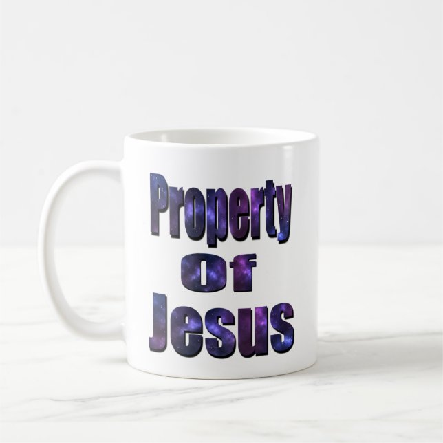 Caneca De Café Propriedade De Jesus, Logótipo Religioso, (Esquerda)