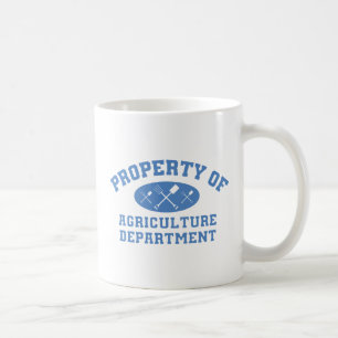 Caneca De Café Propriedade Do Departamento Da Agricultura (Azul)