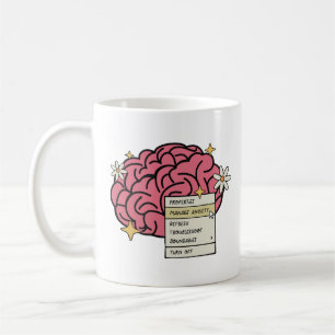 Caneca De Café Propriedades do cérebro gerenciam a ansiedade
