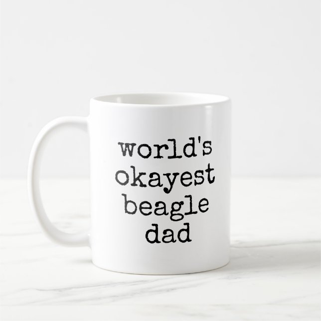 Caneca De Café Proprietário de Cachorro de Baiola Pai Engraçado (Esquerda)