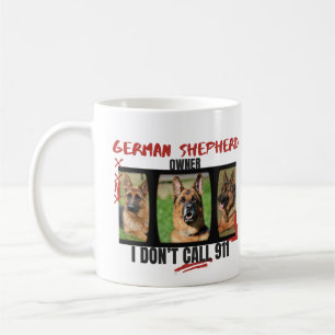 Caneca De Café Proprietário orgulhoso do German shepherd Não ligo