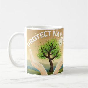 Caneca De Café Proteção da Natureza - Árvore Mística de Design