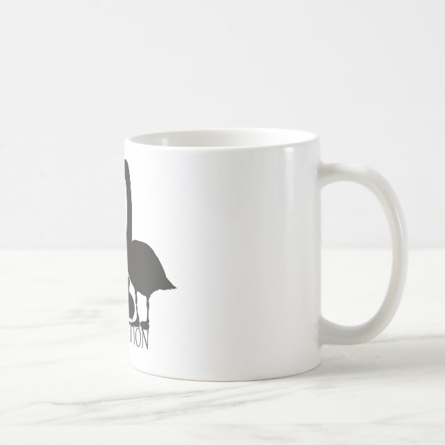 Caneca De Café Proteção permanente de cisnes (Direita)