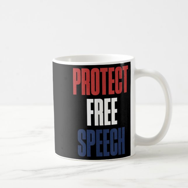 Caneca De Café Protect Speech Patriotic Men And Women  (Direita)