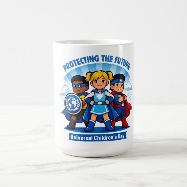 Caneca De Café Protegendo o Futuro Dia Universal da Criança  (Centro)