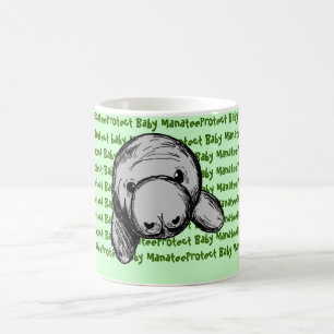Caneca De Café Proteger Baby Manatee