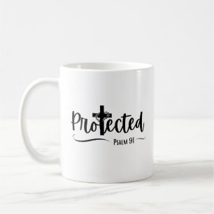 Caneca De Café Protegido - Bíblia Psalm 91 Verse Scripture Mug