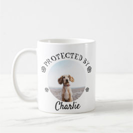 Caneca De Café Protegido por Cão Foto de Desenho de Pegada de Pat
