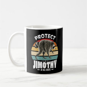 Caneca De Café Proteja Jimothy a Todo Custo Cute Viral Guaxinim