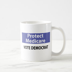 Caneca De Café Proteja Medicare: Vote Democrata