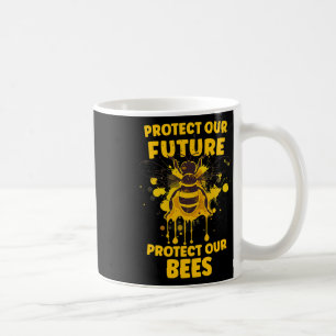 Caneca De Café Proteja nossas abelhas - Criança de Consciência da