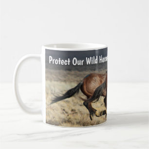 Caneca De Café Proteja Nossos Cavalos Selvagens