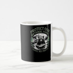 Caneca De Café Proteja Nossos Parques Nacionais - Urso Com Peixe