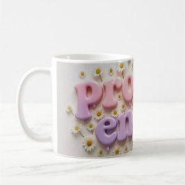 Caneca De Café Proteja o seu cartão postal floral de margarida pa