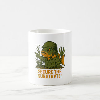 Caneca De Café Proteja o substrato - Peixe Militar Cichlid Engraç