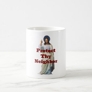 Caneca de Café Proteja Seu Vizinho
