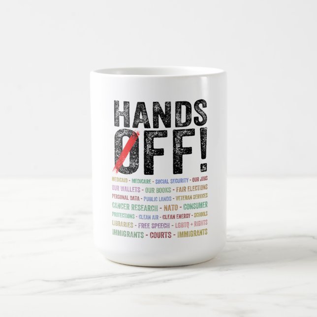 Caneca De Café Protesto de Mãos (Centro)