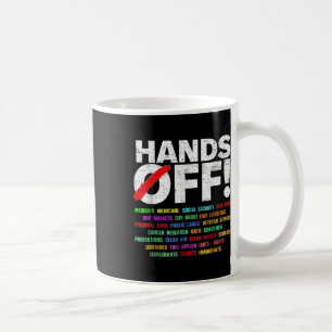 Caneca De Café Protesto Mão Contra Mulheres