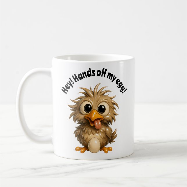 Caneca De Café Protetor de Ovo Engraçado  (Esquerda)