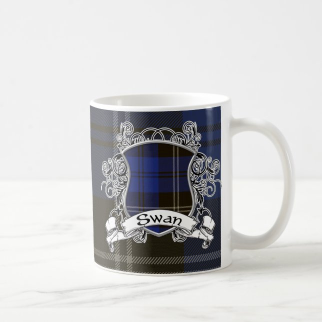 Caneca De Café Protetor do Tartan da cisne (Direita)