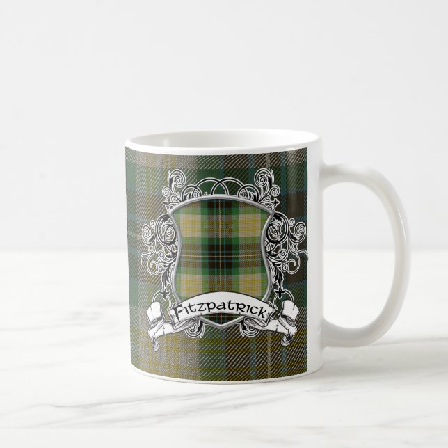 Caneca De Café Protetor do Tartan de Fitzpatrick (Direita)