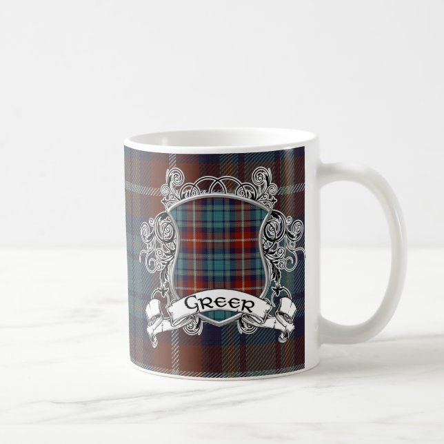 Caneca De Café Protetor do Tartan de Greer (Direita)