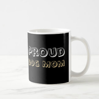 Caneca De Café Proud Dog Mom Paw Print Minimal Design
