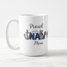 Caneca De Café Proud navy mom mother's day