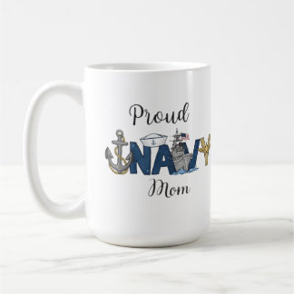 Caneca De Café Proud navy mom mother's day