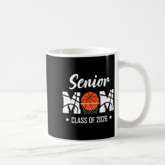 Caneca De Café Proud senior basketball mom 2026 graduation 