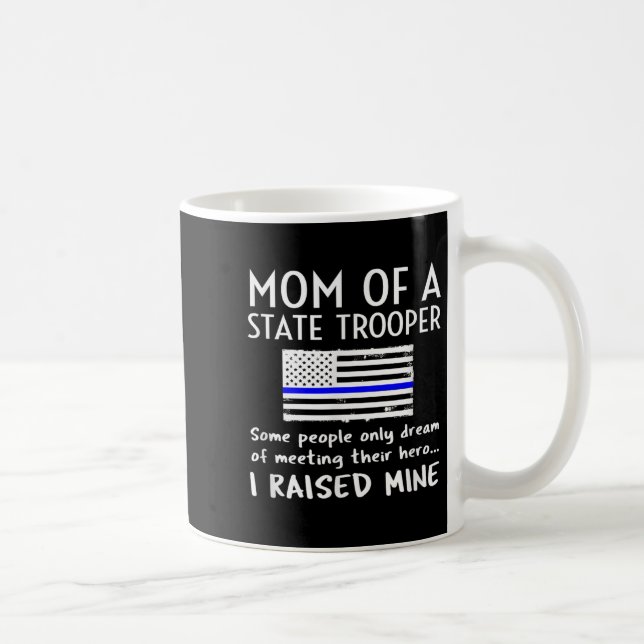 Caneca De Café Proud State Trooper Mom Mother Thin Blue Line Amer (Direita)