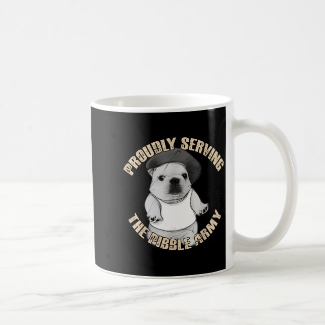 Caneca De Café Proudly Serving The Bble Army Funny Meme Dog  (Direita)