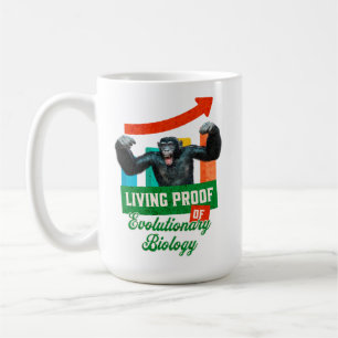 Caneca De Café Prova Viva da Biologia Evolutiva Chimpanzé Engraça