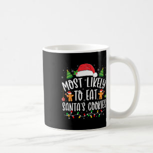 Caneca De Café Provável Comer Cookies De Papai noel Correspondênc